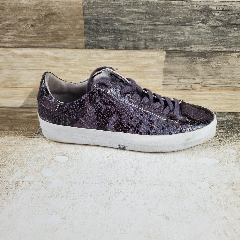 All Saints Shana Womens Shoes Sz 8 Purple Gray Snake Embossed Leather Allsaints